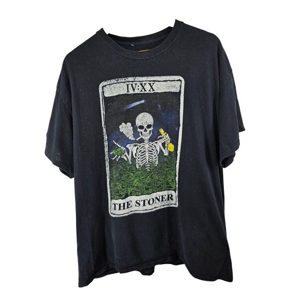 IV:XX The Stoner Black Graphic T-Shirt Large Men's - Picture 1 of 3